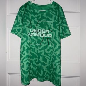 Under Armour Green Patterned Performance Tee YMD